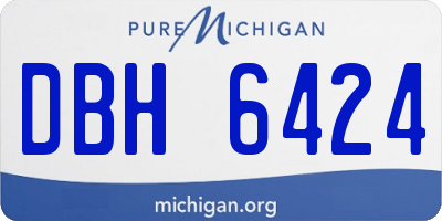 MI license plate DBH6424