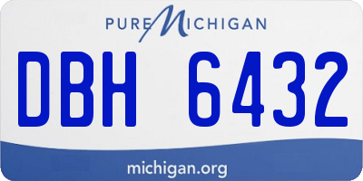 MI license plate DBH6432