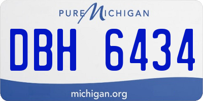 MI license plate DBH6434