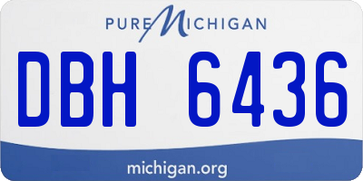 MI license plate DBH6436