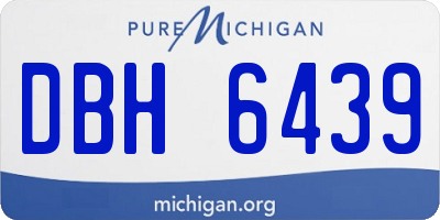 MI license plate DBH6439