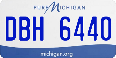 MI license plate DBH6440