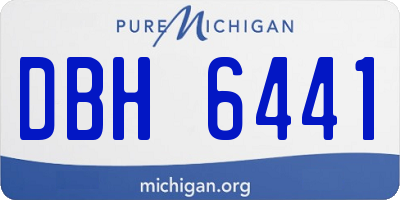 MI license plate DBH6441
