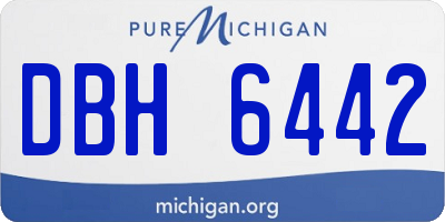 MI license plate DBH6442