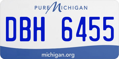 MI license plate DBH6455