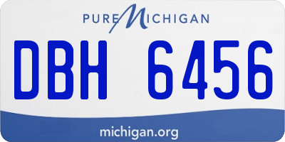 MI license plate DBH6456