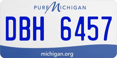 MI license plate DBH6457