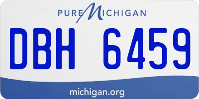 MI license plate DBH6459