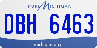 MI license plate DBH6463