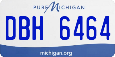 MI license plate DBH6464