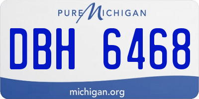 MI license plate DBH6468