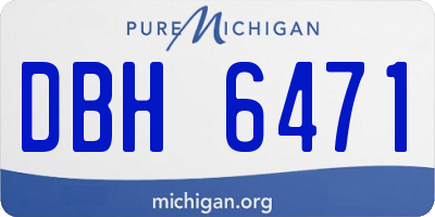 MI license plate DBH6471