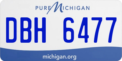 MI license plate DBH6477