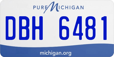 MI license plate DBH6481