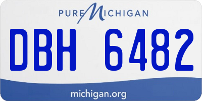 MI license plate DBH6482