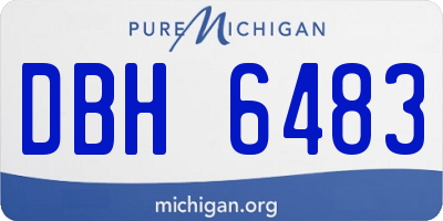 MI license plate DBH6483