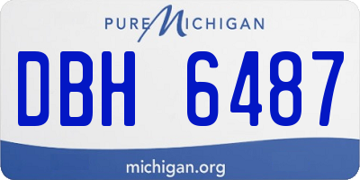 MI license plate DBH6487