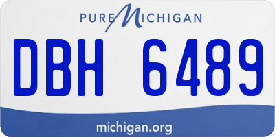 MI license plate DBH6489