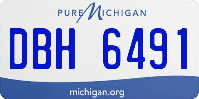MI license plate DBH6491