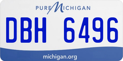 MI license plate DBH6496