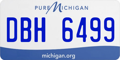 MI license plate DBH6499