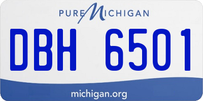 MI license plate DBH6501