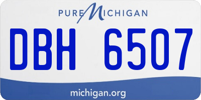 MI license plate DBH6507