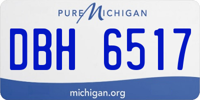 MI license plate DBH6517