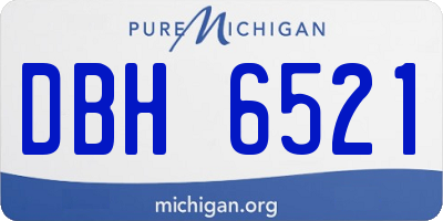 MI license plate DBH6521