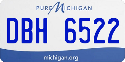 MI license plate DBH6522