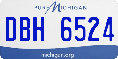 MI license plate DBH6524