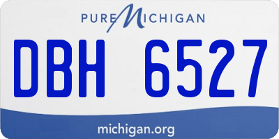 MI license plate DBH6527