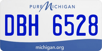 MI license plate DBH6528