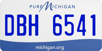 MI license plate DBH6541
