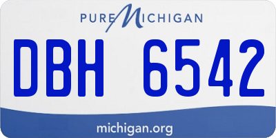MI license plate DBH6542