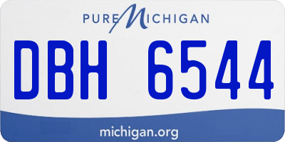 MI license plate DBH6544