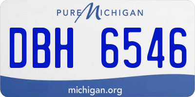 MI license plate DBH6546