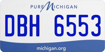 MI license plate DBH6553