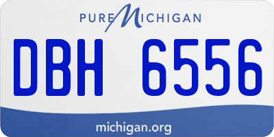 MI license plate DBH6556