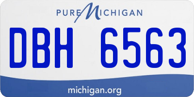 MI license plate DBH6563