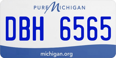 MI license plate DBH6565