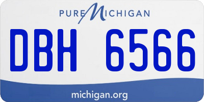 MI license plate DBH6566