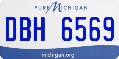 MI license plate DBH6569
