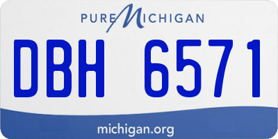 MI license plate DBH6571