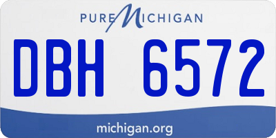 MI license plate DBH6572