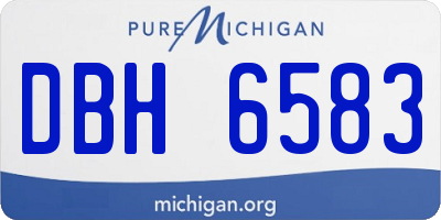 MI license plate DBH6583