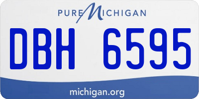 MI license plate DBH6595