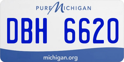 MI license plate DBH6620