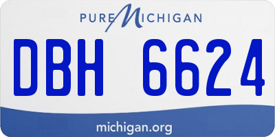 MI license plate DBH6624