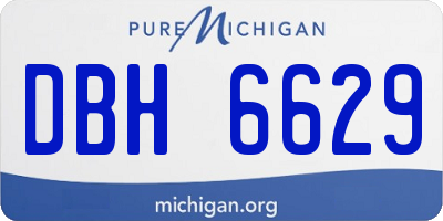 MI license plate DBH6629